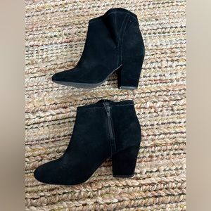 Shoemint Esther Suede Black Booties